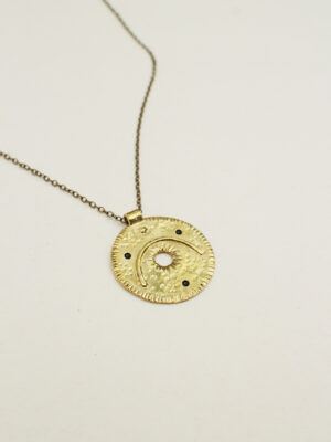 SUN EYE coin pendant