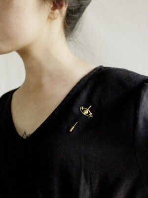 UP SHINE DOWN brooch pin