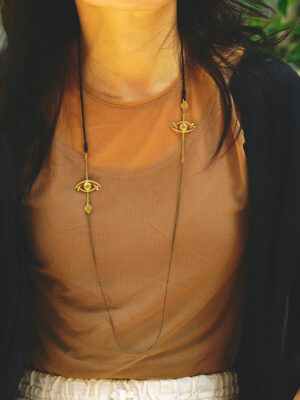 UP SHINE DOWN smiley necklace
